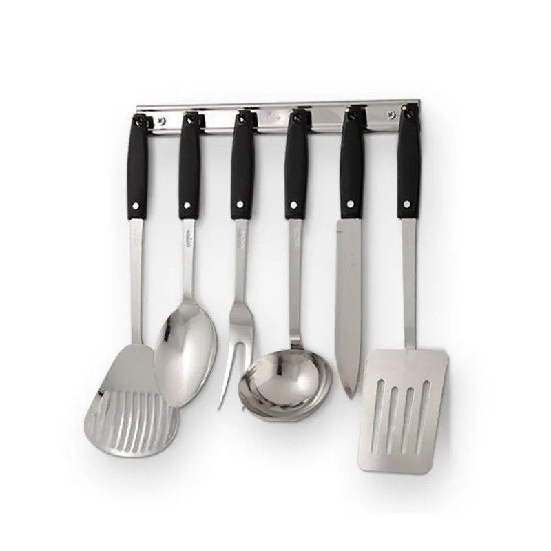 Set utensilios para cocina acero inoxidable 6 pzas