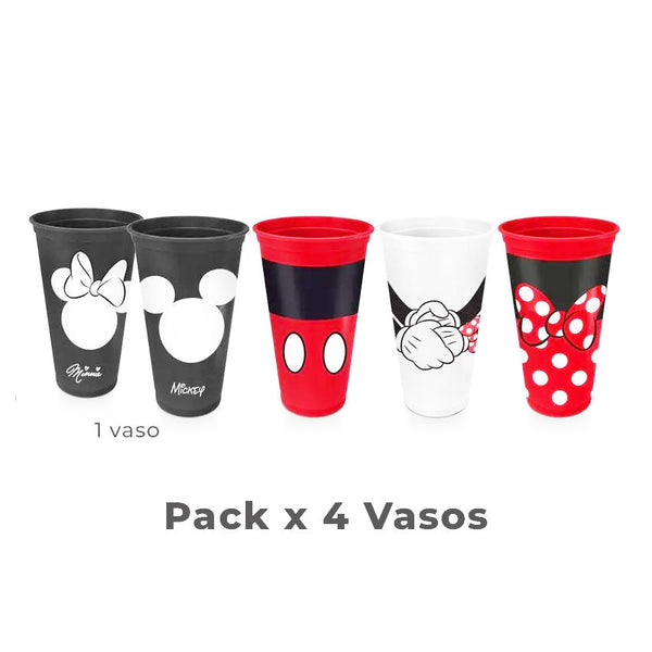 Set x 4 Vasos Kini Disney  / Wantu