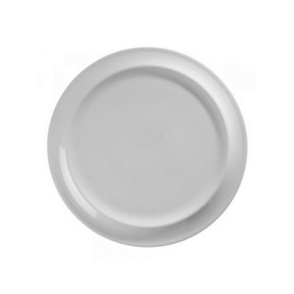 Plato Pando Gotas Blanco 25.4 cm / Corona