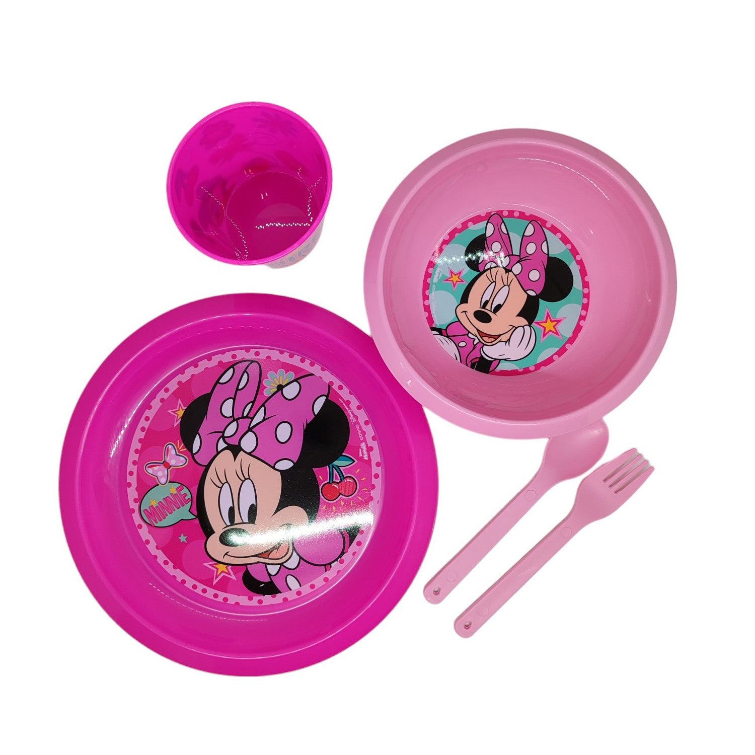 Vajilla Infantil Minnie Mouse Star 1 Puesto Wantu Cristaleria La 13