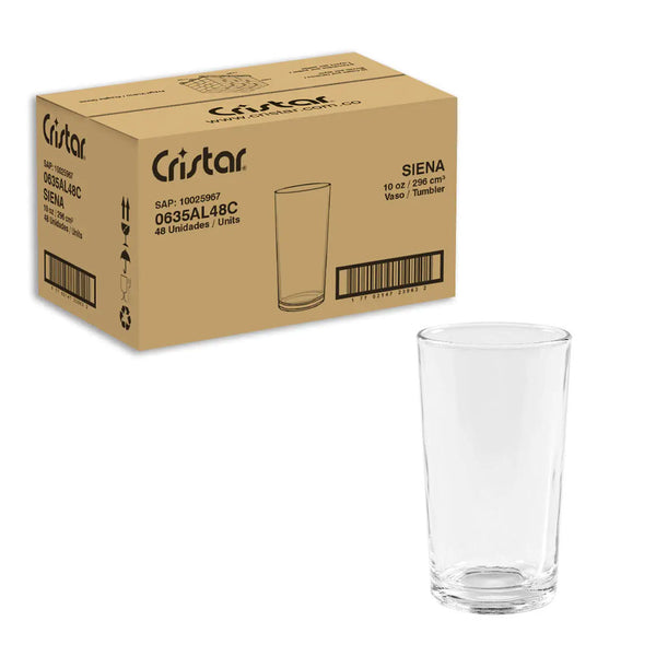 Caja x 48 Vasos Siena 10.1 oz / Cristar