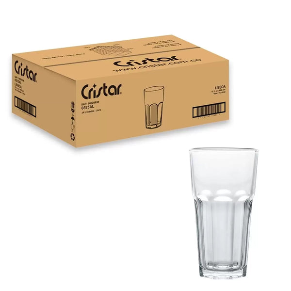 Caja x 24 Vasos Lisboa 16 Onzas / Cristar