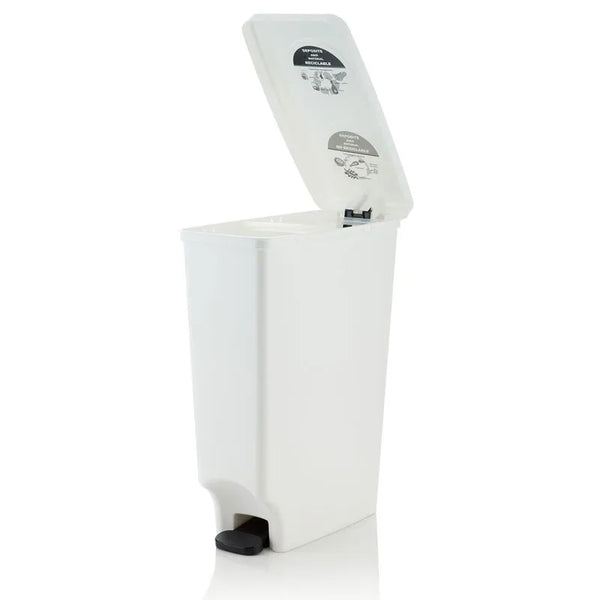 Papelera Pedal 42 Litros Estrabins Blanco / Estra