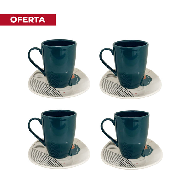 OFERTA Set de Café Flavia 4 Puestos / Corona