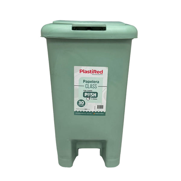 Papelera Push Class 30 Litros Menta / PlastiRed