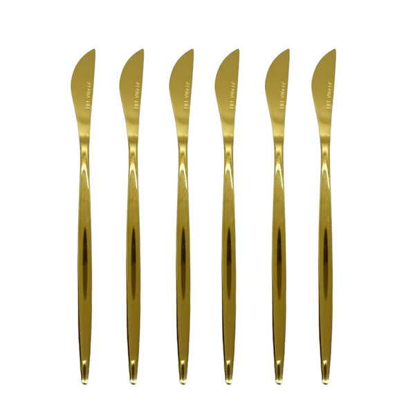 Set x 6 Cuchillos Gourmet Dorado / Alana Life