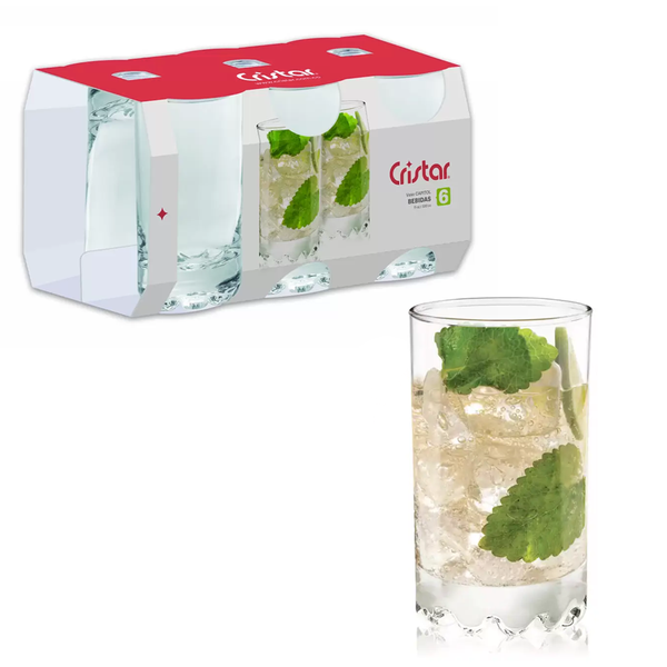 Set x 6 Vasos Capitol Bebidas 330 ml / Cristar