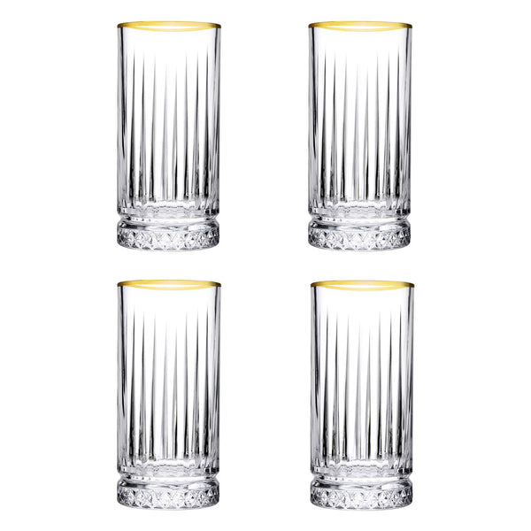 Set x 4 Vasos 9.5 oz Elysia Golden Touch / Pasabahce