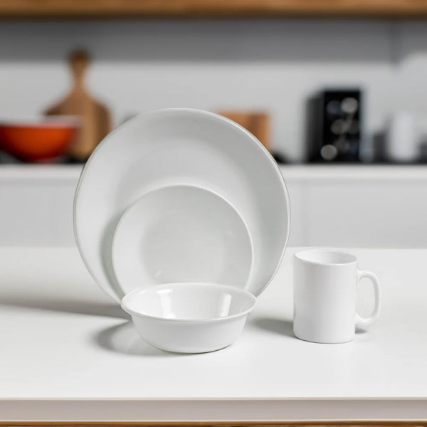 Vajilla Winter Frost White 4 Puestos 16 Piezas / Corelle