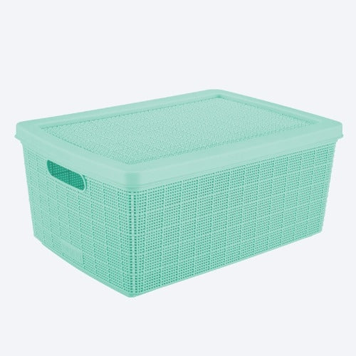 Canasta Fique 13.5 Litros con Verde Menta / Rimax